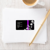 白黒デイジー住所 シール (インサイチュ)