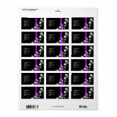 白黒デイジー住所 シール (フルシート)