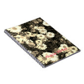 白黒デイジー写真 ノートブック (右側)