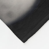 白黒デイジー花フリースブランケット フリースブランケット (角)