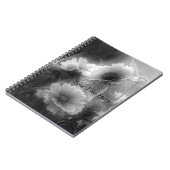 白黒デイジー花手帳 ノートブック (左側)