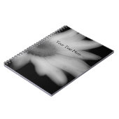 白黒デイジー花手帳 ノートブック (左側)