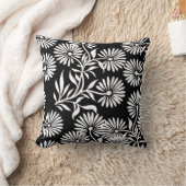 白黒デイジー クッション (ブランケット)