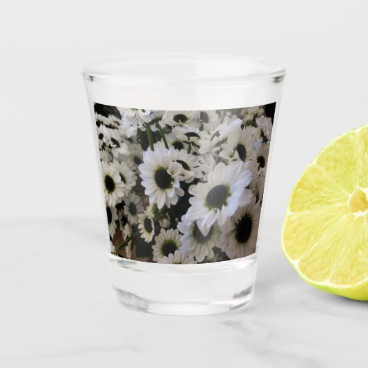 白黒デイジー- ショットグラス (正面)