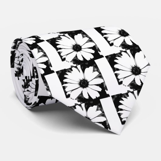 白黒デイジー ネクタイ (ロール)