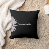 白黒デイジー パーソナライズされた クッション (ブランケット)