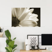 白黒デイジー ポスター (ホームオフィス)