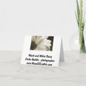 白黒デイジーNotecard カード (裏面)