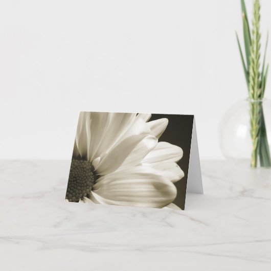 白黒デイジーNotecard カード (正面)