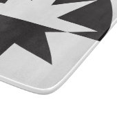 白黒デコスター日が差すこと カッティングボード (角)