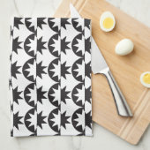 白黒デコスター日が差すこと キッチンタオル (四つ折り)