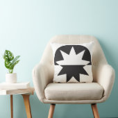 白黒デコスター日が差すこと クッション (椅子)
