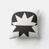 白黒デコスター日が差すこと クッション (裏面)