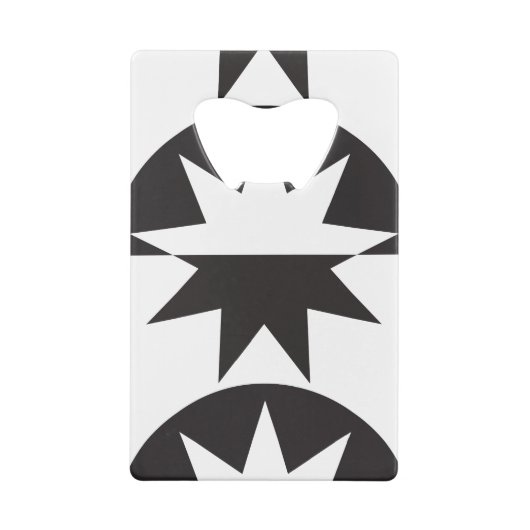 白黒デコスター日が差すこと クレジットカード栓抜き (裏面)