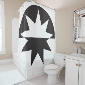 白黒デコスター日が差すこと シャワーカーテン (インサイチュ)