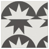 白黒デコスター日が差すこと ファブリック (クローズアップ)