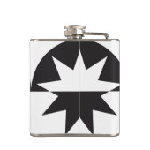 白黒デコスター日が差すこと フラスク (裏面)