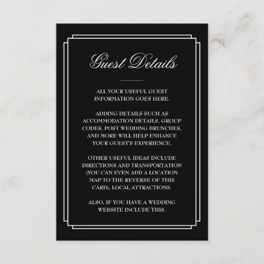 白黒デコズゲ結婚スト詳細 エンクロージャーカード (正面)