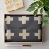 白黒デコペパターン（の模様が）あるージ紙 薄葉紙 (ギフト)