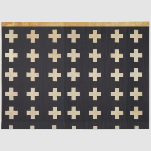 白黒デコペパターン（の模様が）あるージ紙 薄葉紙 (正面)