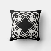 白黒デコレーション枕 クッション (裏面)