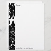 白黒デザイナービジネスレターヘッド レターヘッド (正面/裏面)