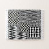 白黒デザインジグソーパズル ジグソーパズル (横)