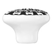 白黒デザインドアのノブのキャビネットプル セラミックノブ (側面)