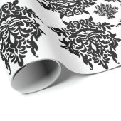 白黒デザインラッピング紙 ラッピングペーパー (ロールコーナー)