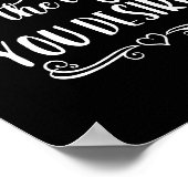 白黒デザイン希望の人生ポスター ポスター (角)