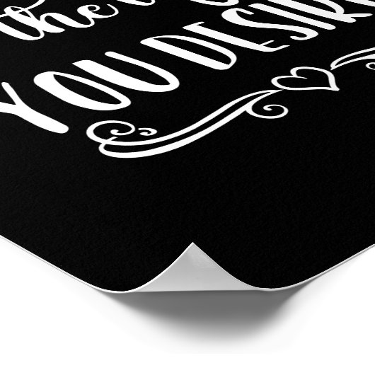 白黒デザイン希望の人生ポスター ポスター (角)