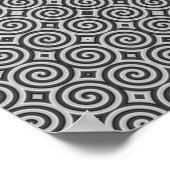 白黒デザイン。らせん状。 ポスター (角)