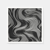 白黒デザイン スタンダードカクテルナプキン (正面)