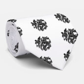 白黒デザイン ネクタイ (ロール)