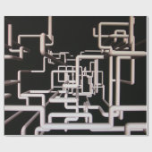 白黒デザイン ラッピングペーパー (フラット)