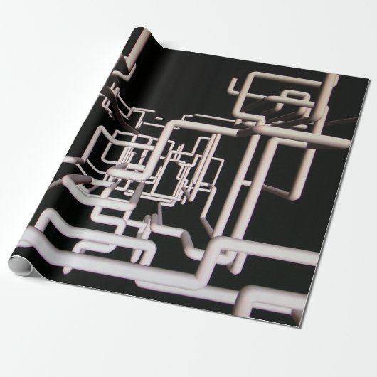 白黒デザイン ラッピングペーパー (アンロールド)