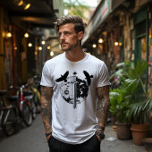 白黒デザイン Tシャツ