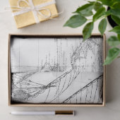 白黒デジタルマップシリーズデザイン10 薄葉紙 (ギフト)