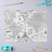 白黒デジタルマップシリーズデザイン11 薄葉紙 (クラフト)