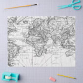 白黒デジタルマップシリーズデザイン8 薄葉紙 (クラフト)