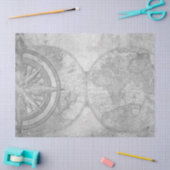 白黒デジタルマップシリーズデザイン9 薄葉紙 (クラフト)