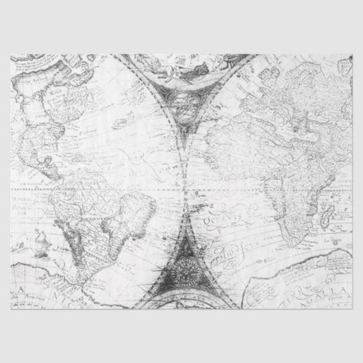 白黒デジタル地図シリーズデザイン4 薄葉紙 (正面)