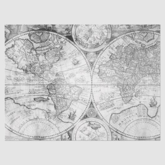 白黒デジタル地図シリーズデザイン5 薄葉紙 (正面)