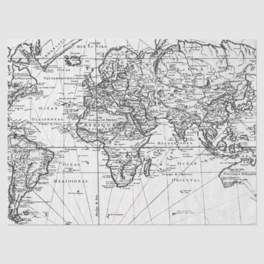 白黒デジタル地図シリーズデザイン8 薄葉紙 (正面)