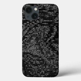 白黒デジタル抽象芸術 iPhone 13ケース