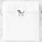 白黒デンマーク語 – スウェーデン語かわいい犬 ラウンドシール (バッグ)