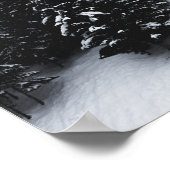 白黒トウヒの森と雪 ポスター (角)