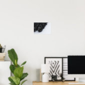 白黒トウヒの森と雪 ポスター (ホームオフィス)