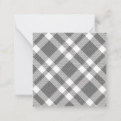 白黒トナカイのメリークリスマスホリデー ノートカード (裏面)