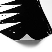 白黒トバルナバホ模様 ポスター (角)